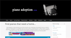 Desktop Screenshot of pianoadoption.com